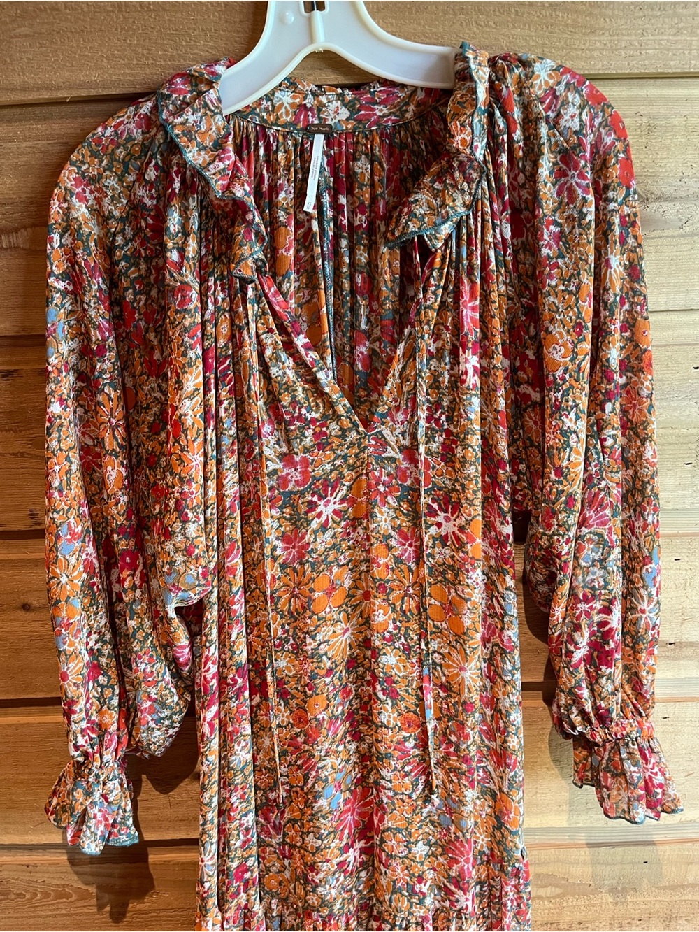 FREE PEOPLE - Feeling Groovy Long Sleeve Floral Maxi Dress